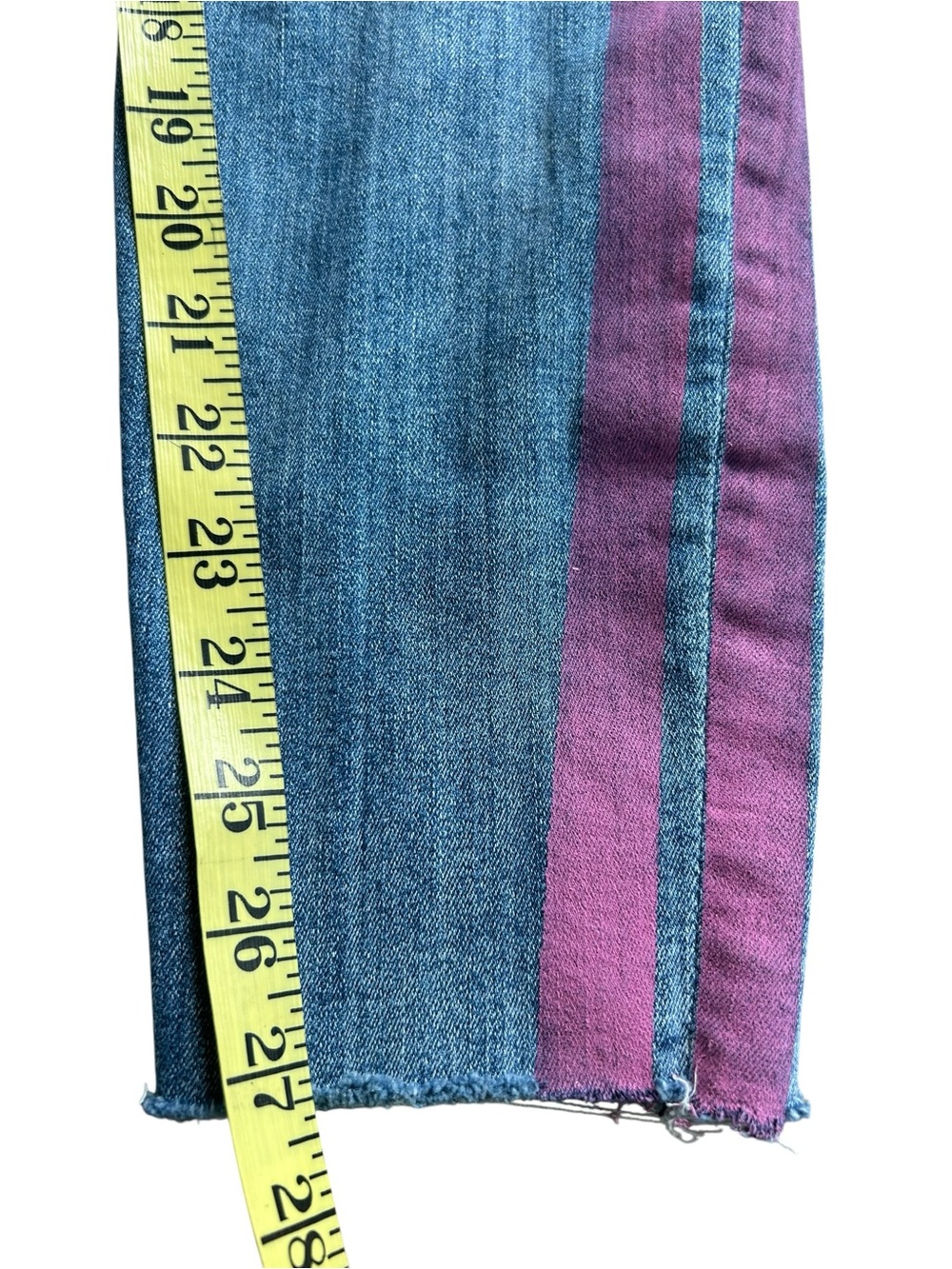 Kut from the Kloth Connie High Rise Ankle Jeans Pink Side Racing Stripe Size 8 - Picture 9 of 10